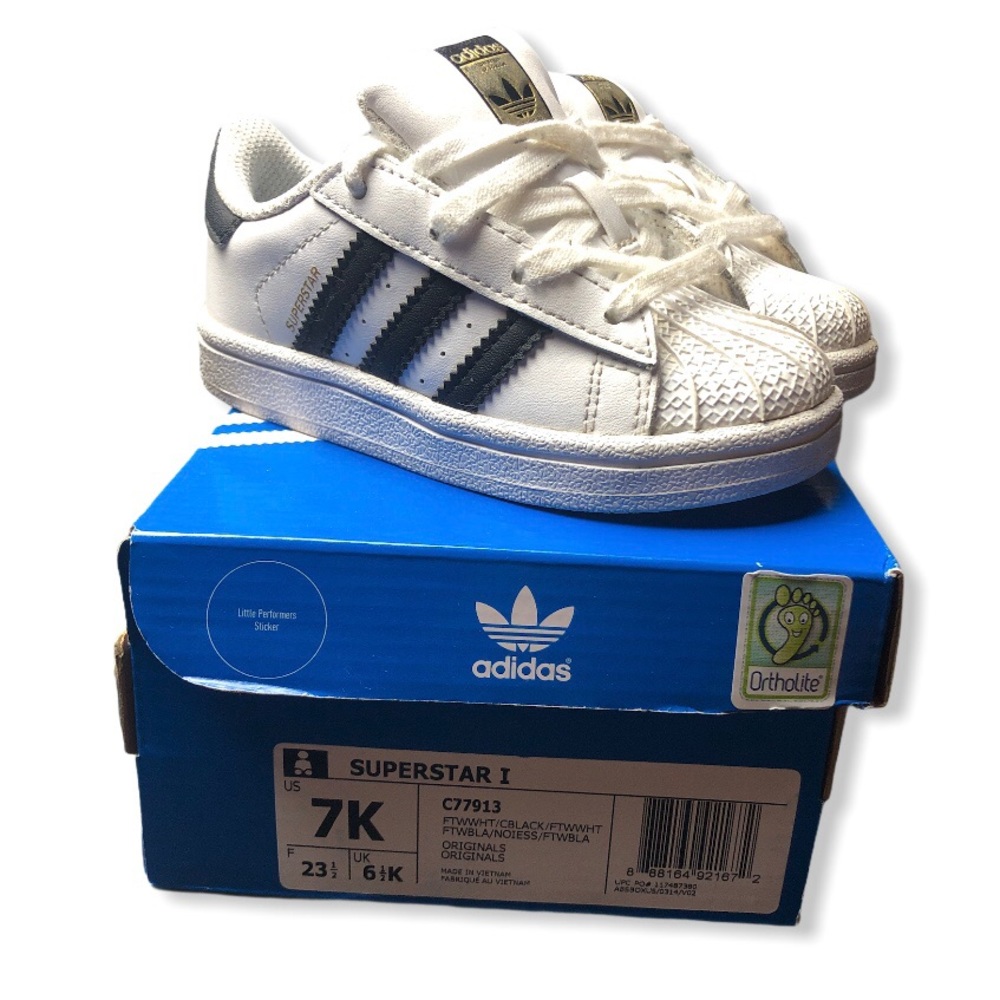 Adidas Superstar C77913 White & Black 7k Toddler